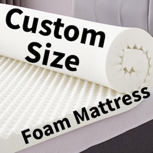 Custom Foam Mattress Topper - 2-4 Inch Thick, Twin/Queen/King Size, Bed Sofa RV Couch Mattress Topper(Cut to Fit)