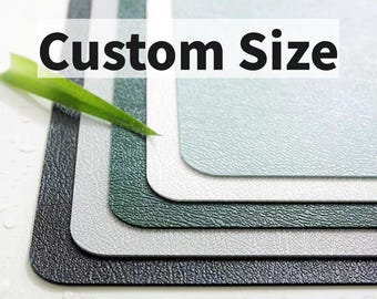 Custom Table Protector, Cut to Shape Waterproof Desk Mat, Kitchen Countertop Protector Cover, Personalized Colorful Non-Slip Work Bench Pad