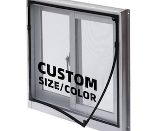 Custom Magnetic Window Screen, Fiberglass Mesh for Sliding/Swing/Top-Hung Windows, DIY Anti-Mosquito Screen, Fit to Wood/Iron/PVC Frame Size