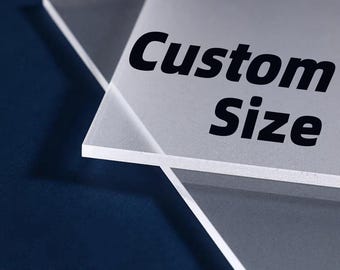 Custom Cut Frosted Acrylic Sheet, Bespoke Shape Plexiglass Panels, Made to Order Plastic Sheet, Acrylic for DIY Crafts, Fish Tank Cover