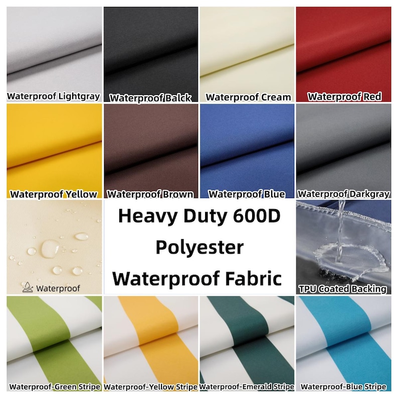 Custom Cushion Covers, Bespoke Waterproof Cushion Cover Indoor/Outdoor, Non-Slip Cover Replacement for Bench Seat Pad image 14