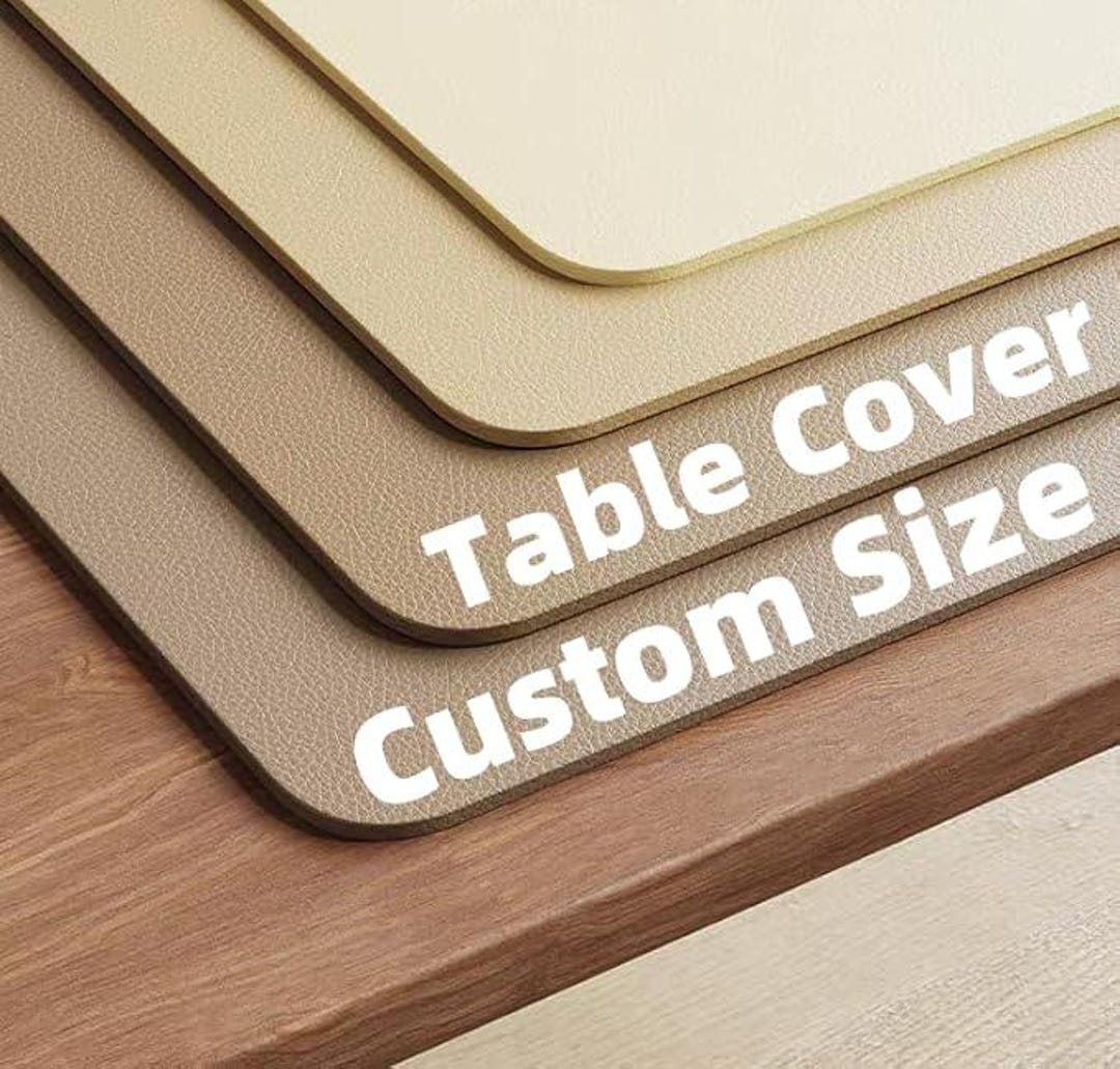 Custom Table Protector, Cut to Shape Waterproof Desk Mat, Kitchen ...