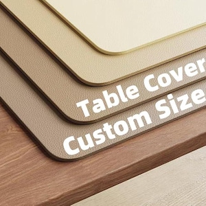 Custom Table Pad, Cut to Shape Waterproof Desk Mat, Kitchen Countertop Protector Cover, Personalized Colorful Non-Slip Work Bench Pad