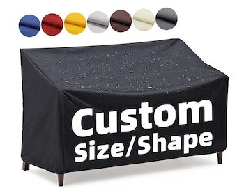 Custom Size Patio Furniture Covers, Waterproof Table Chair Set Cover, Bespoke All-Weather Protection Cover for Garden Sofa, Heavy-Duty Cover