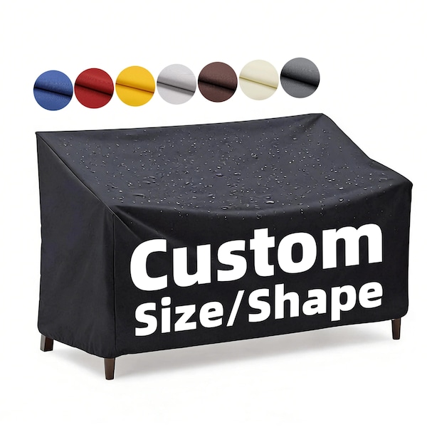 Custom Size Patio Furniture Covers, Waterproof Table Chair Set Cover, Bespoke All-Weather Protection Cover for Garden Sofa, Heavy-Duty Cover