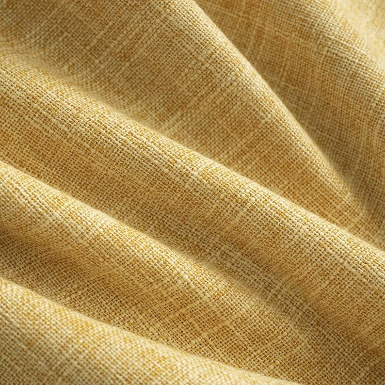 Custom Cushion Covers, Bespoke Waterproof Cushion Cover Indoor/Outdoor, Non-Slip Cover Replacement for Bench Seat Pad Cotton - Yellow