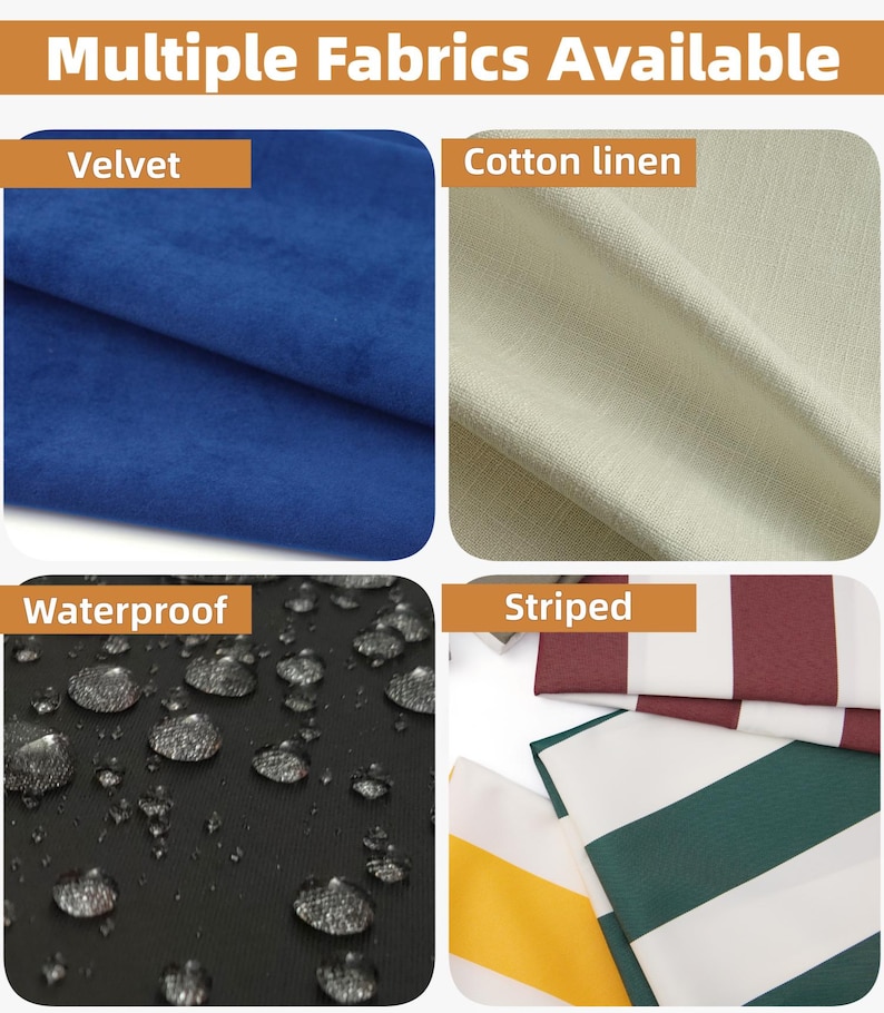 Custom Cushion Covers, Bespoke Waterproof Cushion Cover Indoor/Outdoor, Non-Slip Cover Replacement for Bench Seat Pad image 2