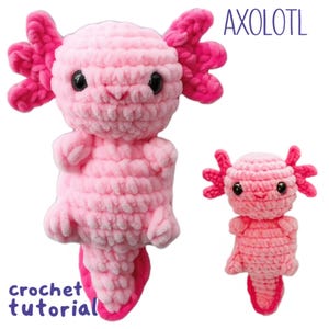 Axolotl Crochet Pattern PDF | Cute Amigurumi Axolotl Plush | Beginner Friendly Crochet