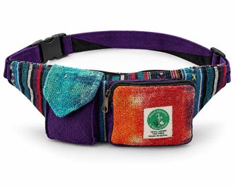 Handmade Hemp Fanny Pack: Eco-Friendly Nepal Waist Bag