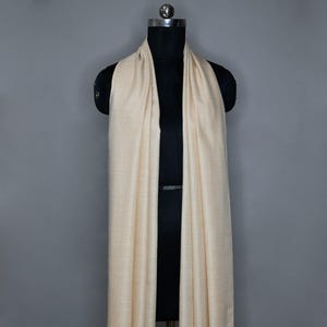 PashminaMark© Certified Beige Cashmere Pashmina Shawl | Handloom Pashmina Scarf | Mother&#39;s Day Gift | 100% Cashmere Wool | Kashmiri Shawl