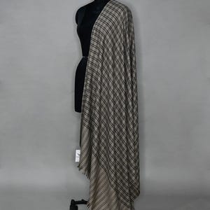 PashminaMark© Certified 100% Grey Black Stripe Pashmina Shawl, Luxury Cashmere Wrap for Women, Cashmere Scarf, Handcrafted Kashmiri Shawl