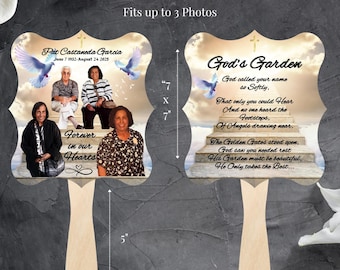 Personalized Memorial Hand Fan: Photo & Poem Keepsake