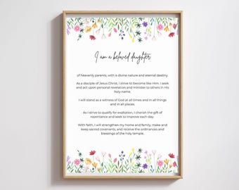 LDS Young Women Theme 2026 | Multiple Size Download | Watercolor Floral Digital Art | LDS Young Women Gifts | YW Presidency Gift | Christmas