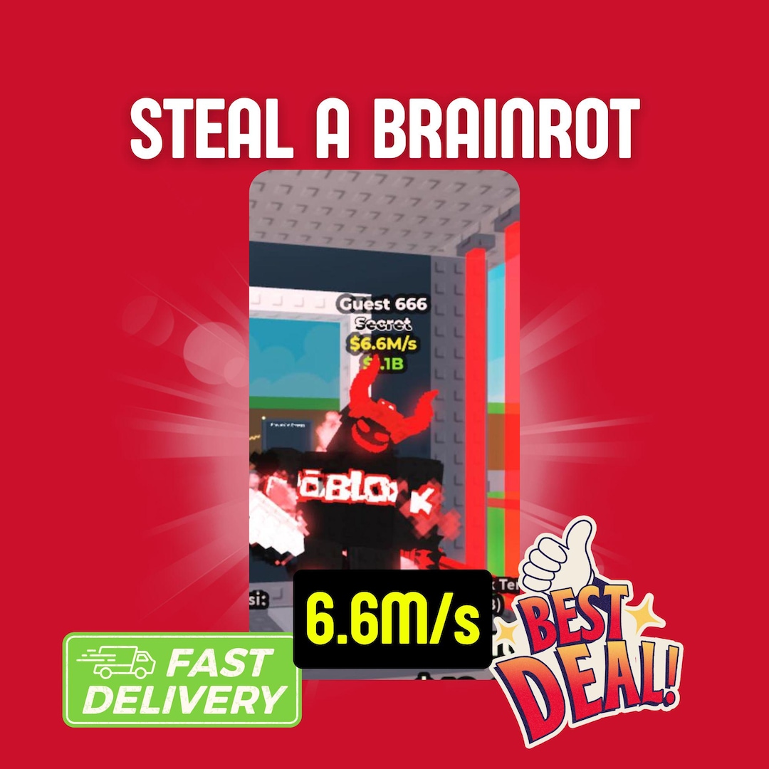 6.6m/s | Guest 666| SECRET - Steal a Brainrot / SAB | Fast Delivery - Etsy