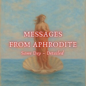 Mensagens canalizadas de Afrodite • Leitura psíquica no mesmo dia • Leitura de tarô da divindade • Vênus • Carta da deusa grega