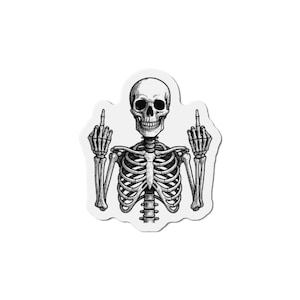 Whimsical Skeleton Die-Cut Magnet - Fun Fridge Decor, Halloween Gift, Quirky Home Accent, Skeleton Art, Unique Magnet