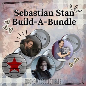 Paquete de pins para armar de Sebastian Stan / Botón de Marvel Bucky Barnes Soldado del Invierno Thunderbolts Regalo personalizado hecho a mano