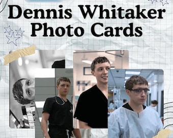 Dennis Whitaker Fotokort | Minitryck Pitt Polaroid Gerran Howell Anpassad present Handgjord