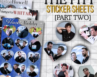The Pitt Character Sticker Sheets [PART TWO] | Whitaker Robby Santos Langdon Abbot Mohan Javadi McKay Custom Handmade Gift