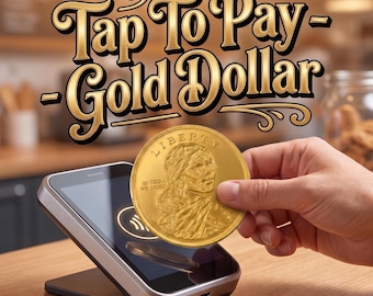 Tap To Pay Gold Dollar - Sacagawea Golden Card Holder