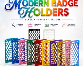 Porta badge verticale a nido d'ape personalizzato
