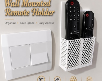 Supporto da parete modernizzato per telecomando - Organizzatore moderno per telecomandi TV