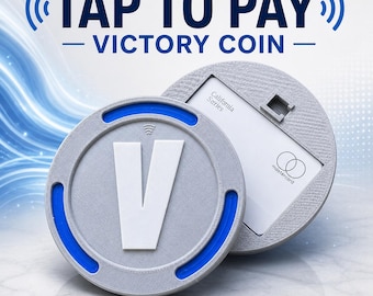 Portafoglio da gioco con moneta della vittoria stampato in 3D / NFC Tap to Pay