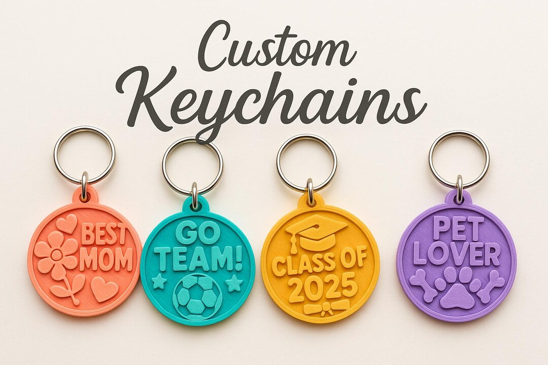 Custom 3d-printed Keychain or Magnets | Personalized Name/logo Keyring ...