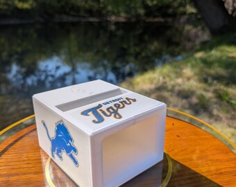 3D Printed Detroit Ampliphone, Team Fan Gift, Phone Amplifier & Stand