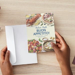 Buon Appetito! -  Italian Themed Dinner Invitation