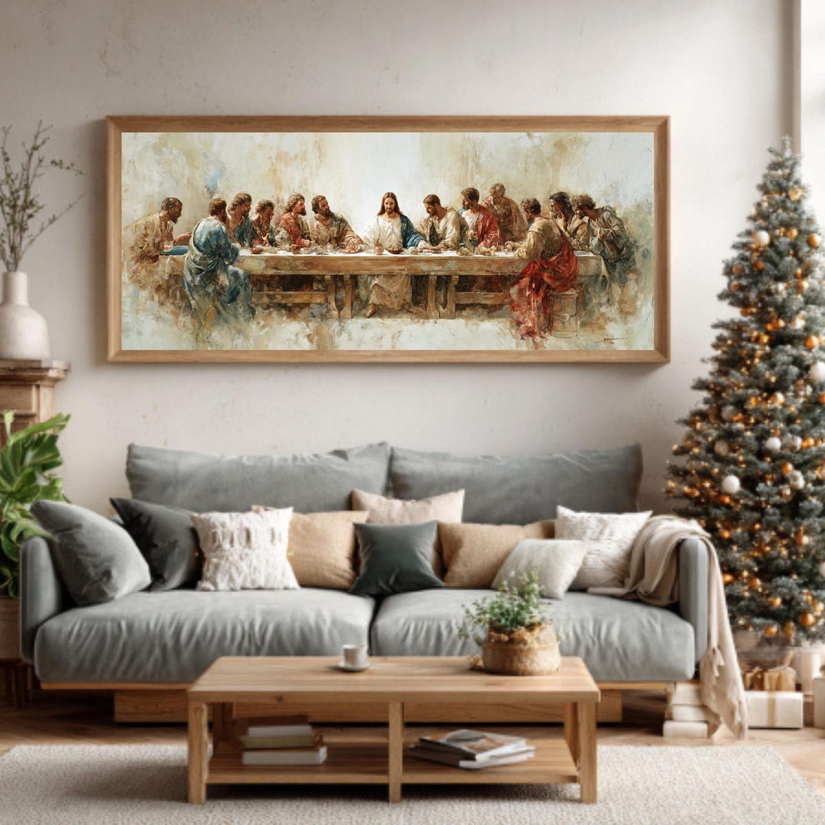 Bible Wall Art - the Last Supper Watercolor – Jesus & Disciples Wall Art – Peaceful Easter Christian Decor - Etsy