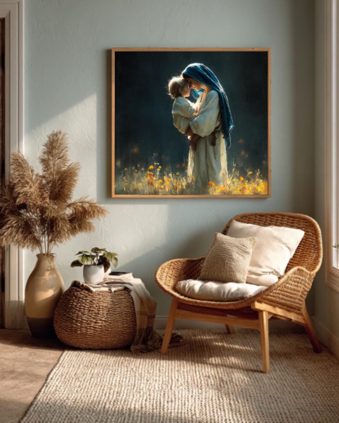 Virgin Mary and Baby Jesus Art – Sacred Christian Wall Decor - Etsy