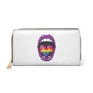 Vibrant LGBTQ+ Zipper Wallet, Pride Accessory, Colorful Coin Purse, Statement Wallet, Gift for Friends, Rainbow Art