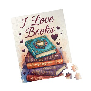 Book Lover&#39;s Puzzle - 110, 252, 520, 1014-piece, Perfect Gift for Readers, Cozy Nights, Family Fun, Bookish Decor, Educational Activity