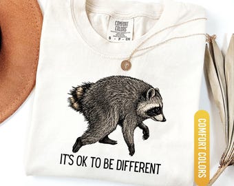 Comfort Colors Jimothy Raccoon Shirt, It's OK To Be Different Shirt, Viral Internet Meme T-Shirt, Animal Humor Tee
