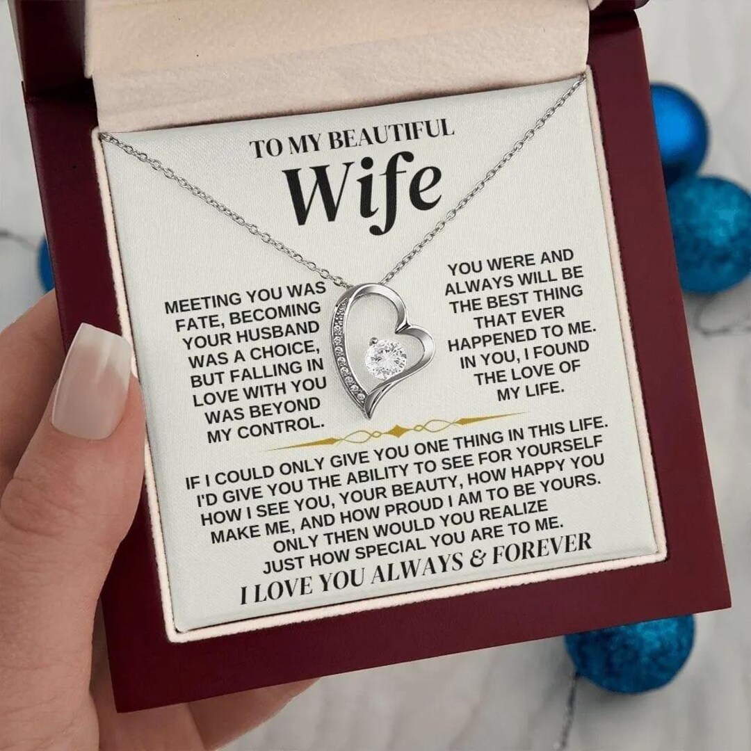 To My Wife Necklace From Husband, to My Soulmate Necklace for Women ...