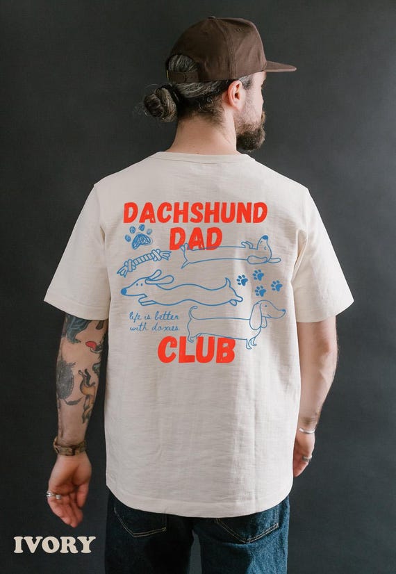 Comfort Colors Dachshund Dad T-shirt, Dachshund Owner, Best Dog Dad Gift, Father's Day Dachshund Dad Gift Tshirt, Weiner Dog Dad Shirt