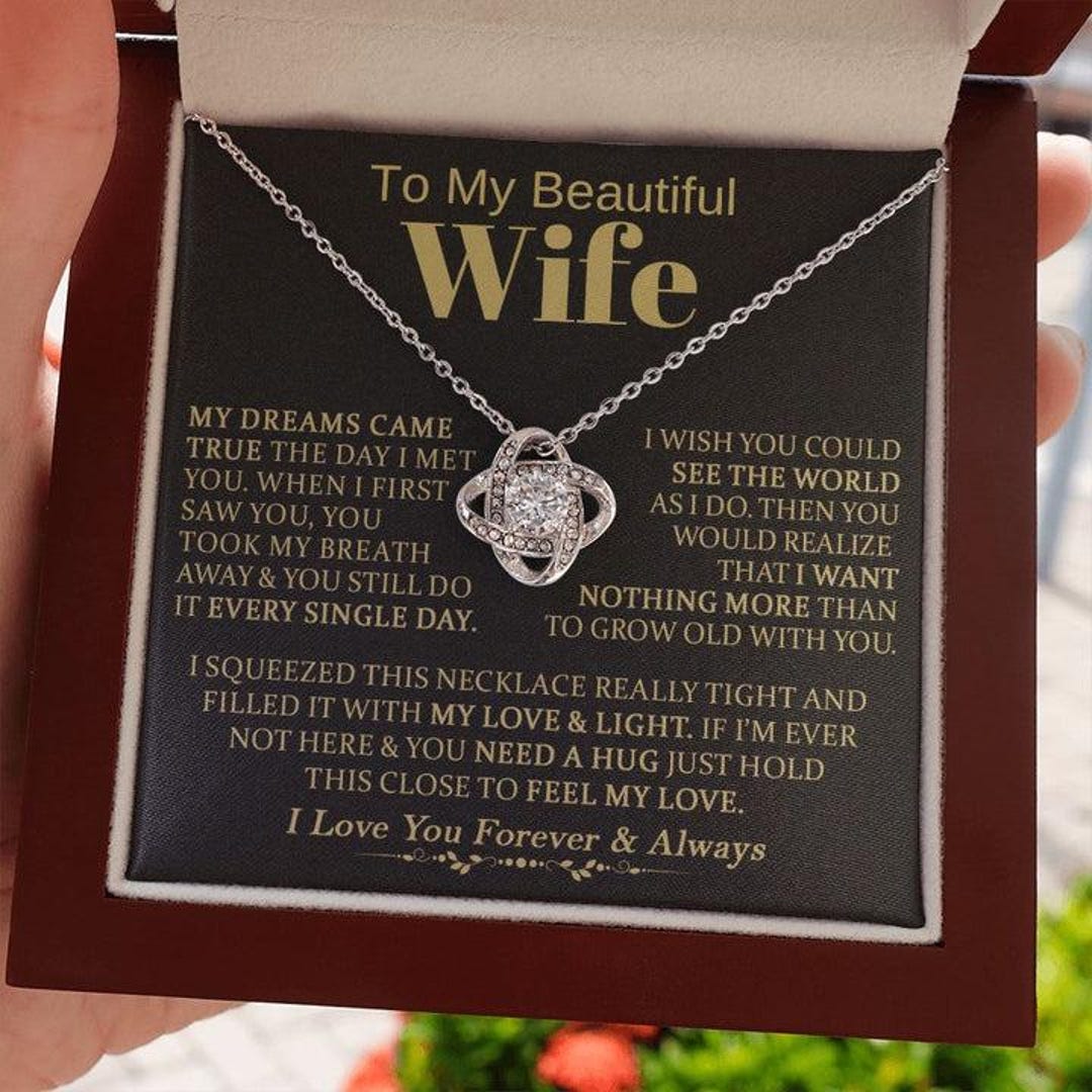 To My Wife Necklace From Husband, Wife Gift Necklace for Women Necklace ...