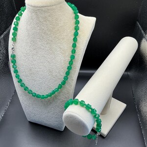Green Agate Necklace and Bracelet