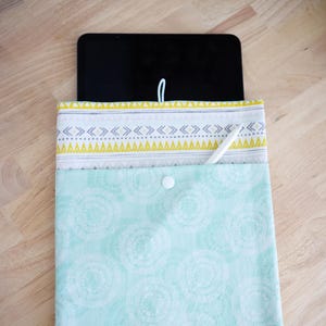 Large Hand Sewn Book Sleeve, iPad Sleeve, Book Cover, iPad Cover, iPad Case, Lightly Padded Book Cover, Travel iPad Sleeve