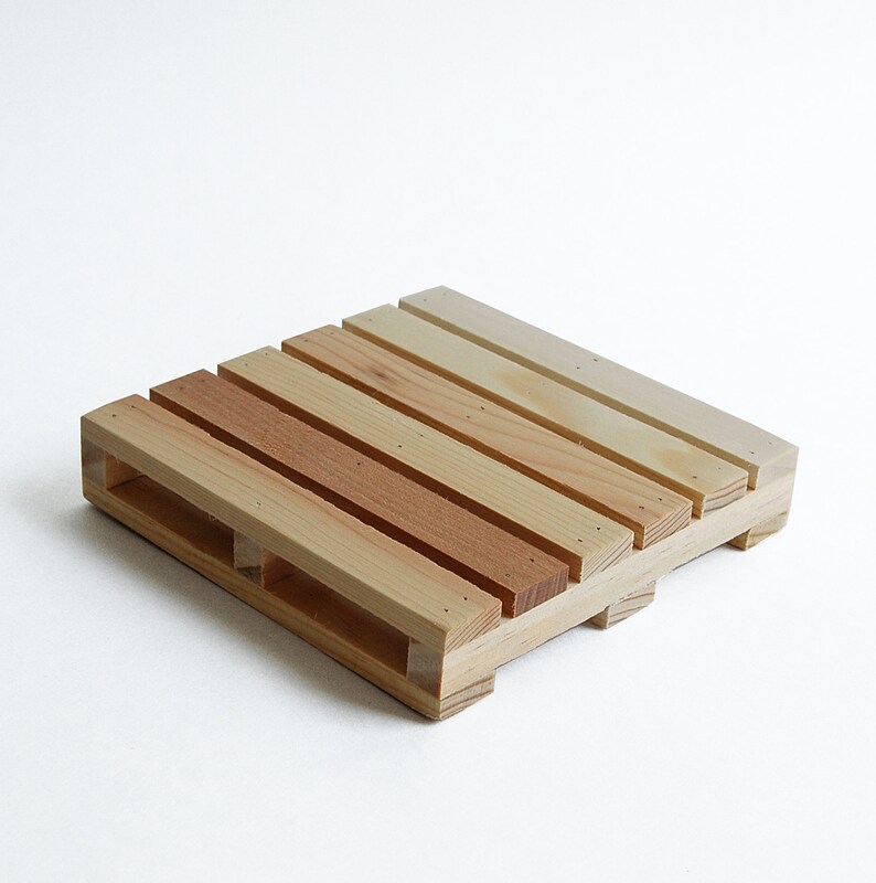 Pallet Coasters Set of Four Etsy