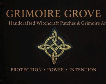 Witch’s Knot Embroidered Patch | Protection Symbol | Copper & Black Celtic Witchcraft Emblem