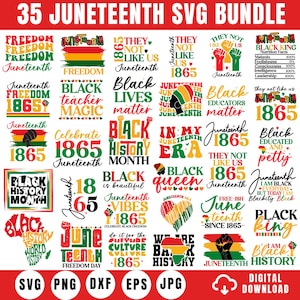 Bundle Juneteenth PNG SVG, mois de l'histoire des Noirs, célébrer 1865, nous sommes l'histoire des Noirs, roi noir nutrition svg, svg 1865, célébrer Juneteenth