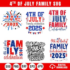 Réunion de famille du 4 juillet 2025 SVG, fête de famille du 4 juillet SVG chemise de famille américaine, png patriotique, jour de l'indépendance, assortir la famille