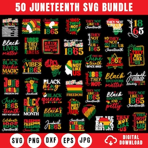 Juneteenth SVG PNG-bundel, Black History Month, viert 1865, we zijn zwarte geschiedenis, Black King Nutrition SVG, 1865 SVG, vier Juneteenth