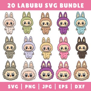 Labubu Svg Png Bundle, cute labubu svg  Labubu Png Svg, Labubu Character svg Png,Cute Labubu Vector,Labubu,Cricut Cut Files,Digital Download