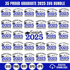 Ensemble Svg fier diplômé 2025, PNG Svg de l'obtention du diplôme, promotion 2025 svg, Svg famille l'obtention du diplôme, remise des diplômes 2025 SVG, SVG famille fier diplômé