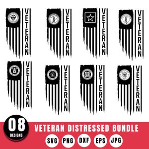 US Flag Military Bundle SVG, Veteran Distressed Svg, Png, Eps, Pdf and Jpg, Veteran Army Svg Bundle, Patriotic Flag Svg, American Flag Svg