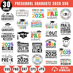 Diplômé d'âge préscolaire 2025 Png, Svg préscolaire, Svg dernier jour d'école, classe 2025, rentrée des classes Svg, préscolaire 2025, fichier svg préscolaire