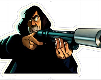 Anton Chigurh Sticker - Laminated Vinyl Waterproof | Inspired by No Country for Old Men
